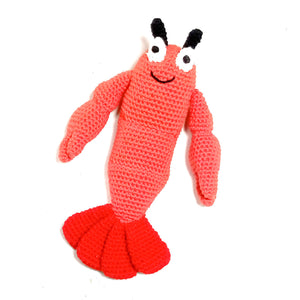 Plush Lobster Toy Rattle - Red