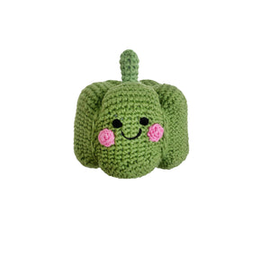 Crochet Green Pepper Baby Rattle