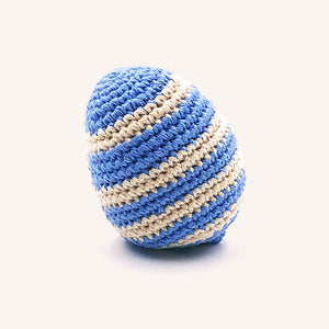 Blue and White Striped Easter Egg Plush Toy