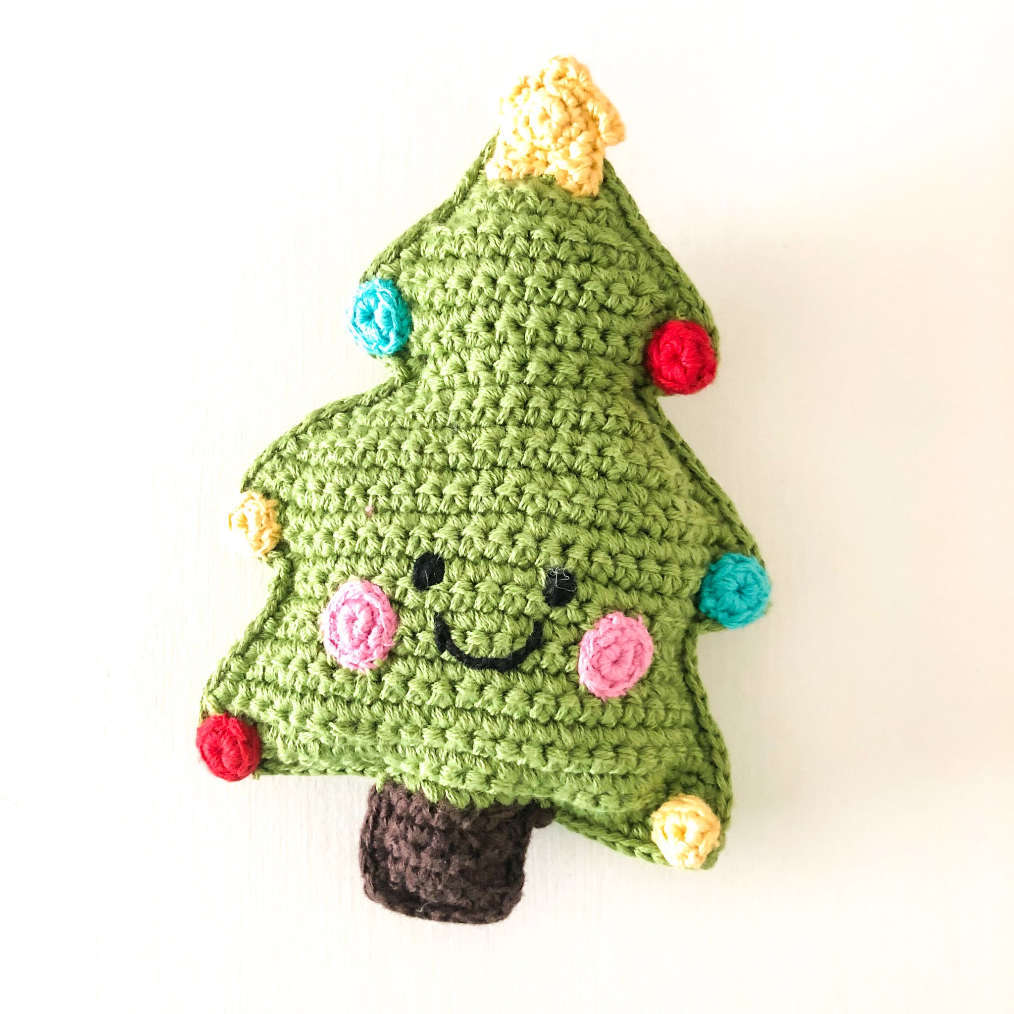Handmade Crochet Plush Christmas Tree Rattle