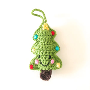 Green Tree Ornament with Star