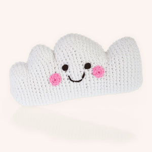 Crochet Handmade Cloud Baby Rattle