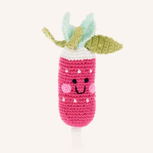 Handmade Crochet Radish Baby Toy Crochet with Organic Cotton Yarn
