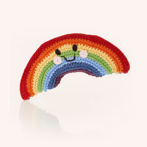 Handmade Fair Trade Rainbow Crochet Baby Rattke