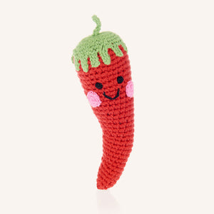 Fair Trade Red Chil Pepper Baby Rattle