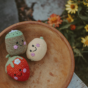 Kiwi, Strawberry, and Lemon Soft Baby Toys
