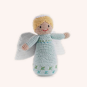 Crochet Angel Doll Rattle with Wings
