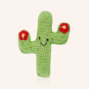 Pebble Fair Trade Crochet Green Cactus Plush Toy