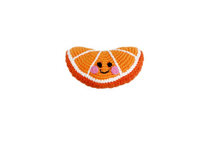 Handmade Organic Orange Baby Toy Rattle