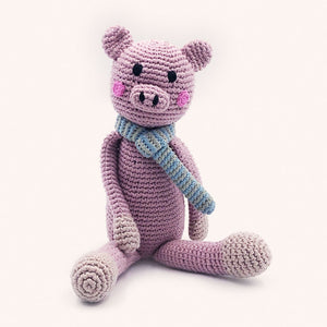 Fair Trade Crochet Pink Pig Plush Toy
