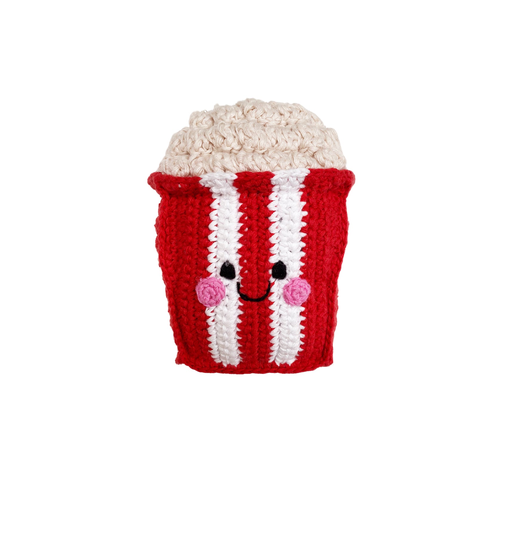 Fluffy popcorn baby rattle