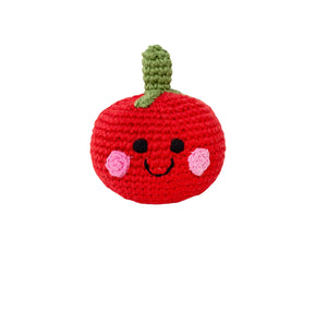 Organic Cotton Tomato Baby Rattle