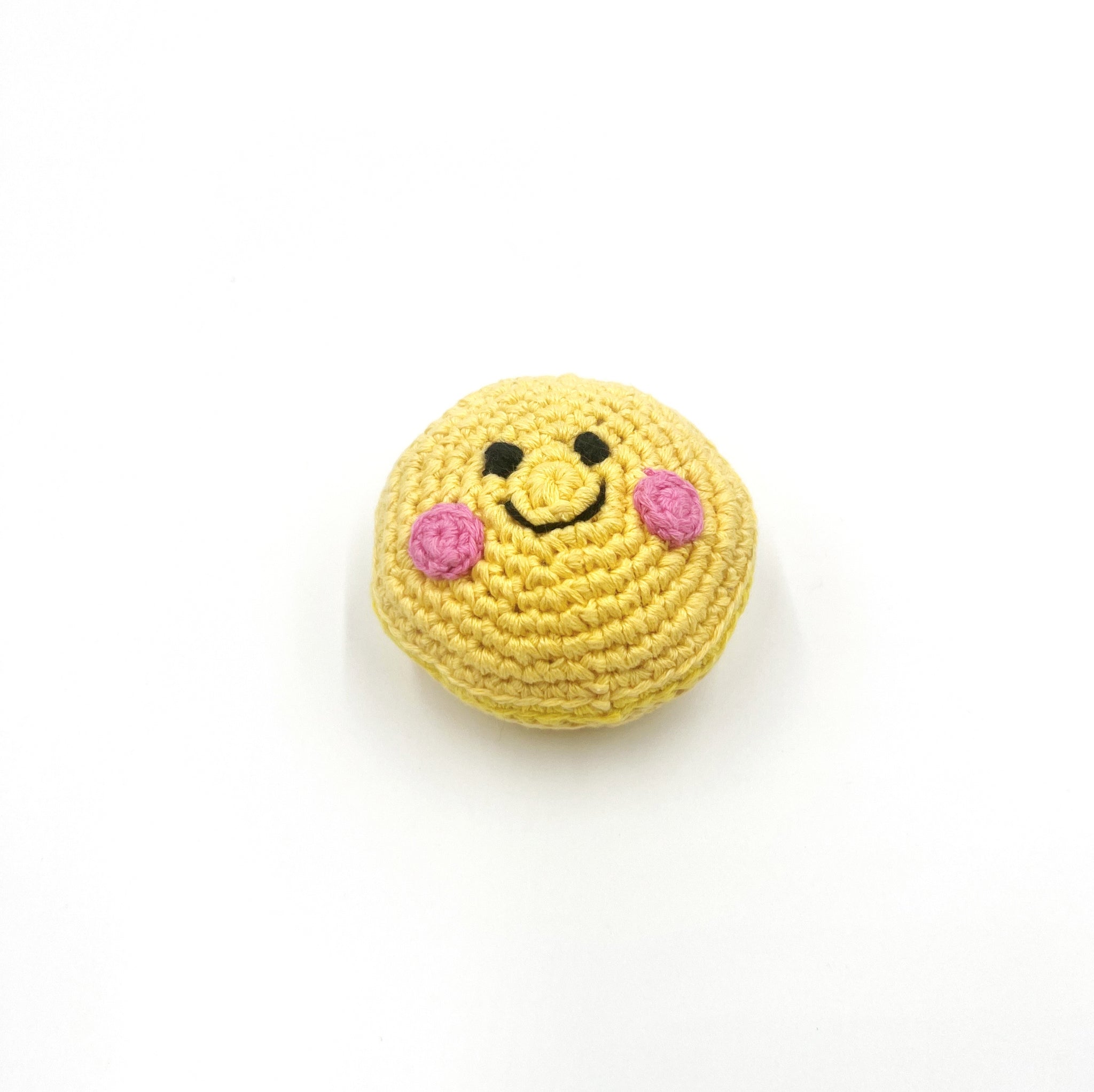 Lemon Handmade Crochet Macaron Cookie Baby Rattle Toy