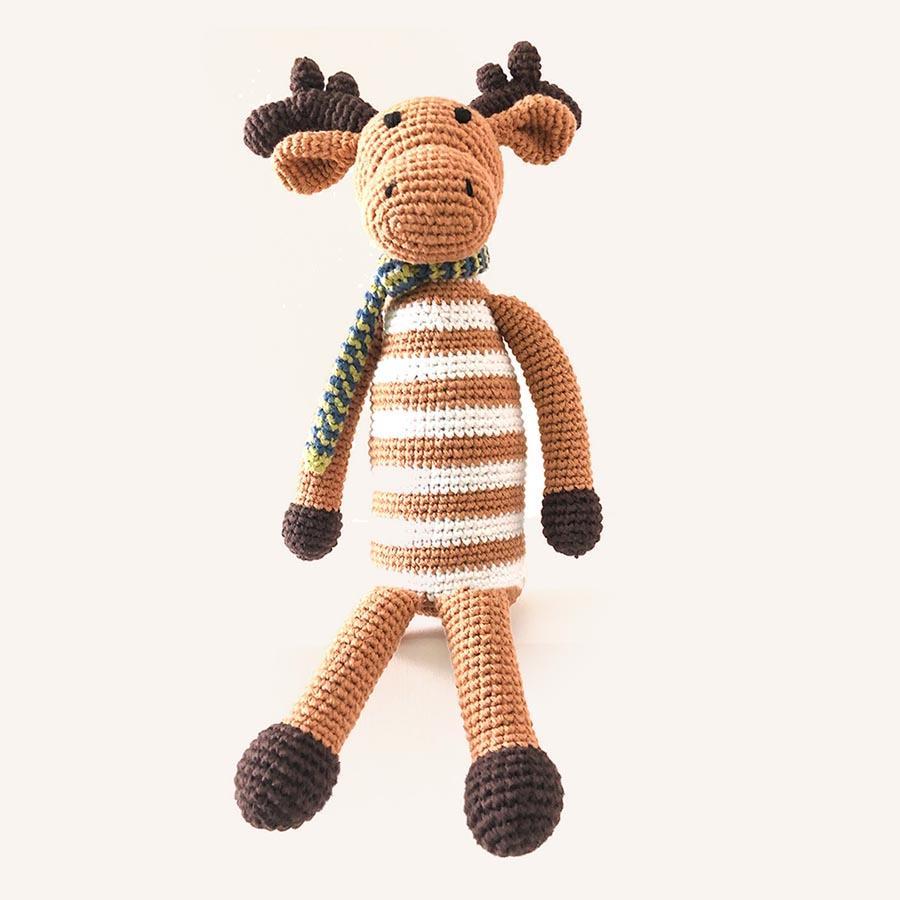 Handmade Plush Moose Toy – Soft & Cuddly Companion