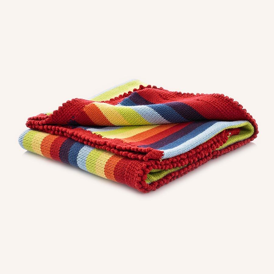 Rainbow Stripey Baby Blanket
