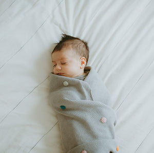 Spotty Baby Blanket - Gray