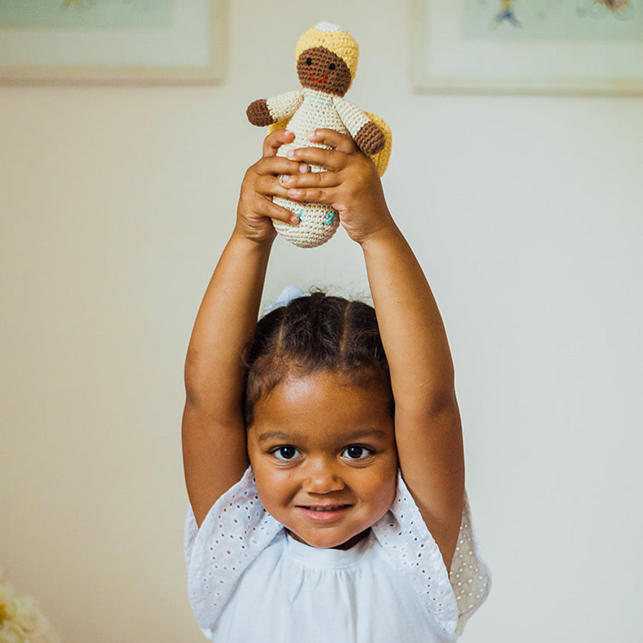 Pebble Rattles Pebble Angel Rattle | Baby's 1st Handmade Cotton | Kahiniwalla ...